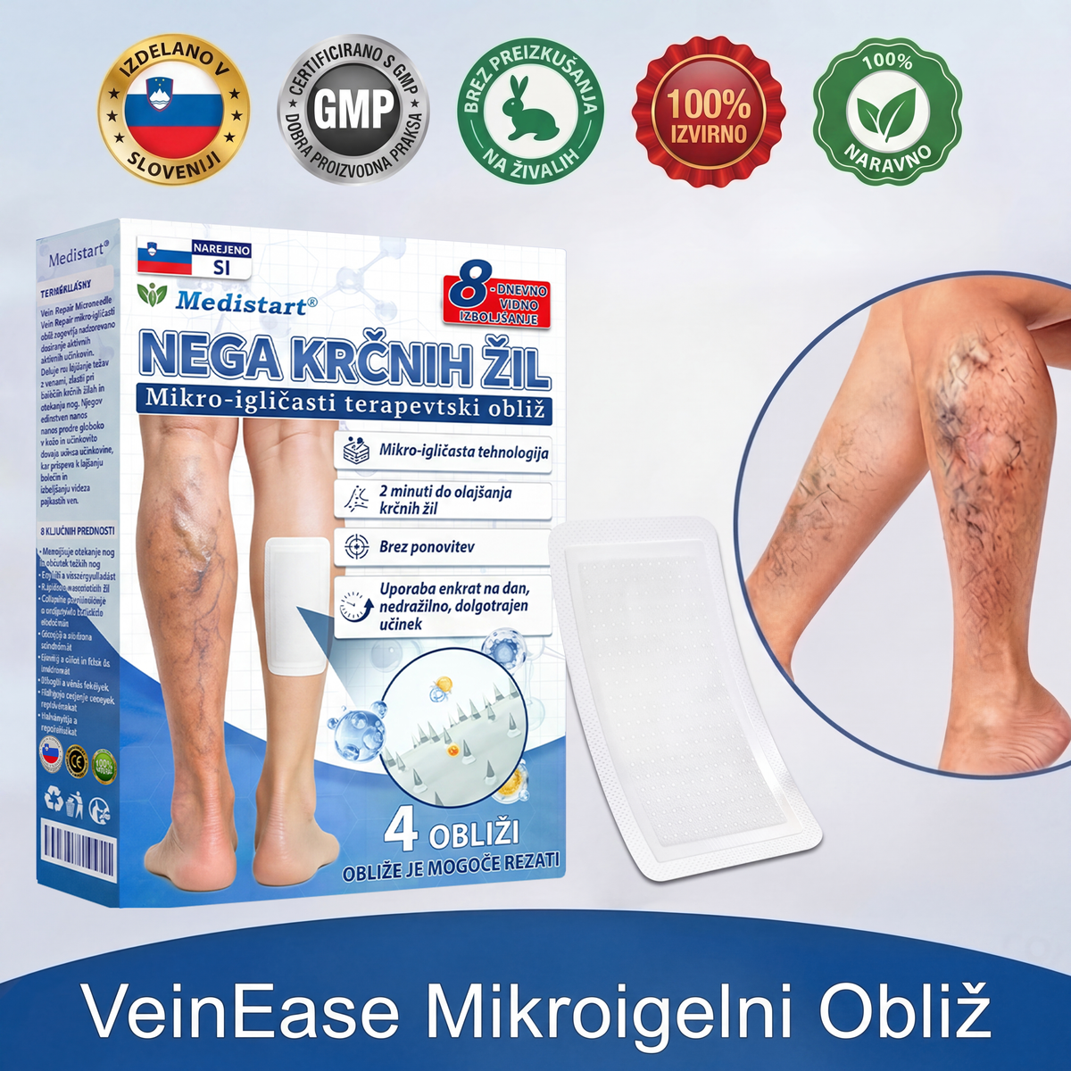 ✨🌿 Medistart® mikroneedling obliž za nego krčnih žil ⚡ Takojšnje olajšanje, dolgotrajni rezultati