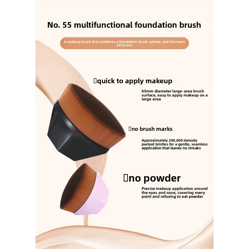 Foundation Brush Non Absorbent Liquid Foundation Seamless Concealer Makeup Brush Anti-Waste No Product Loss Blending Tool