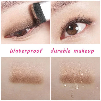 Two-color Matte Eye Shadow Double Small Box Lazy Eye Shadow  Easy to Carry Eyeshadow Tray Professional Women's Cosmetics