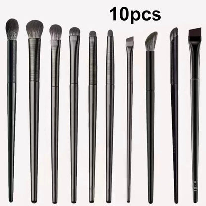 6pcs Black Eye Makeup Brushes Set Professional Contouring Eyeshadow Eyeliner Brush Portable Blending Facial Beauty Cosmetic Tool