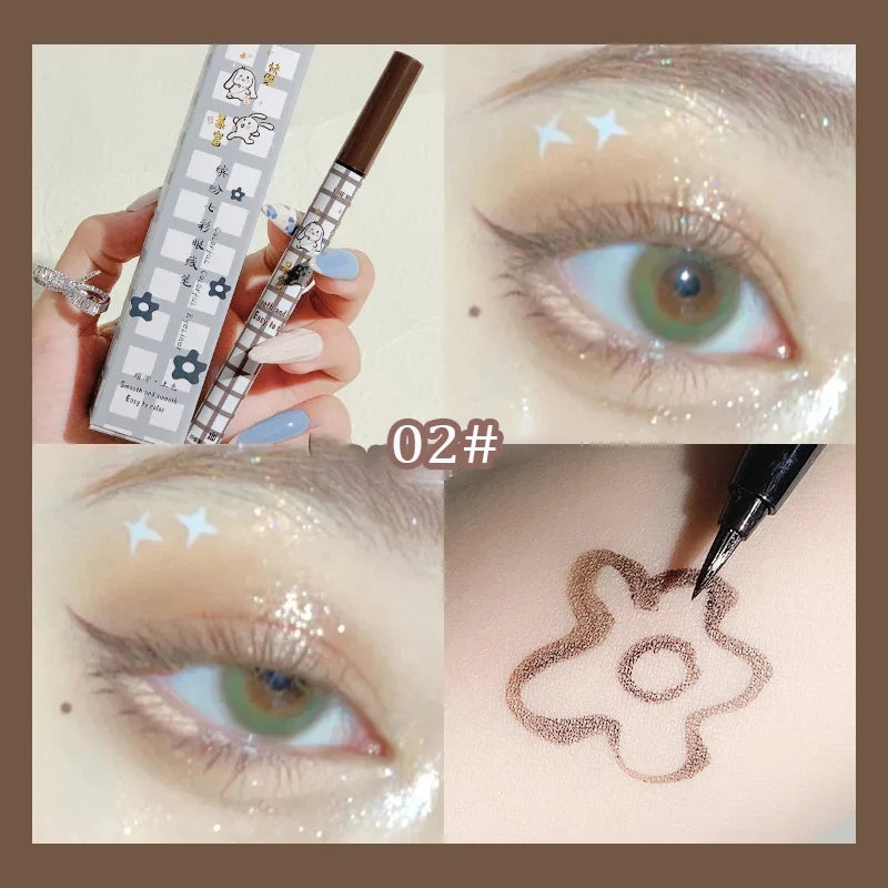 Colorful Liquid Eyeliner Pencil Matte Waterproof Not Blooming Eyeliner Long Lasting Liquid Eye Liner Pen Eye Makeup Cosmetics