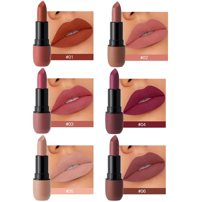 Lipstick Long-Lasting Waterproof Classic High Pigment Velvet Topcoat Lip Cosmetics