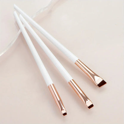3pcs Professional Makeup Brush - Precision Eyebrow, Eyeliner, Powder Application - with Nylon Bristles - for Natural Definition