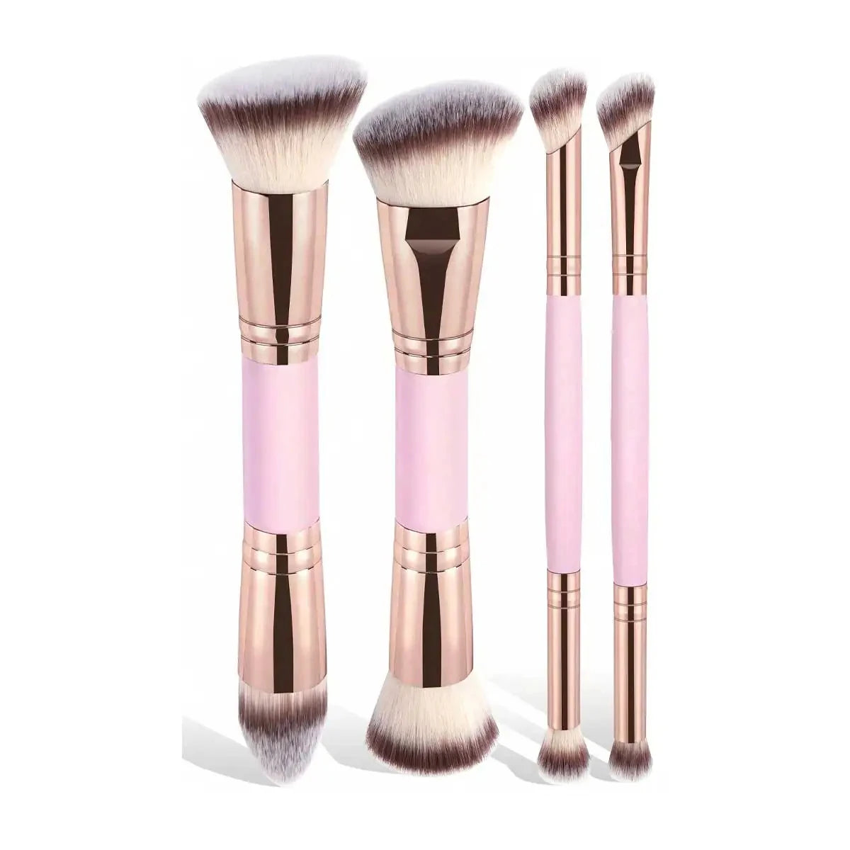 4Pcs Makeup Brush Set, Soft Synthetic Bristles Foundation Blush Powder Eyeshadow Brushes, Portable Cosmetic Tools for