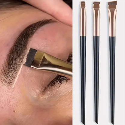 3pcs Professional Makeup Brush - Precision Eyebrow, Eyeliner, Powder Application - with Nylon Bristles - for Natural Definition